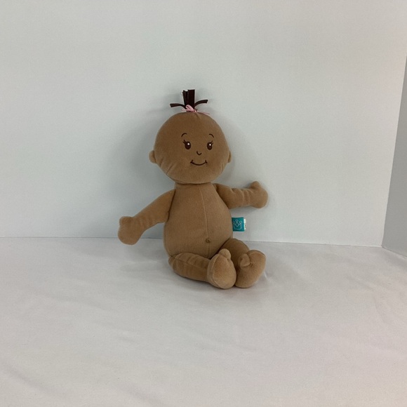 Manhattan Toy Wee Baby Stella Plush Stuffed Baby Doll Tan Brown Skin Tone 2014 - Picture 3 of 11